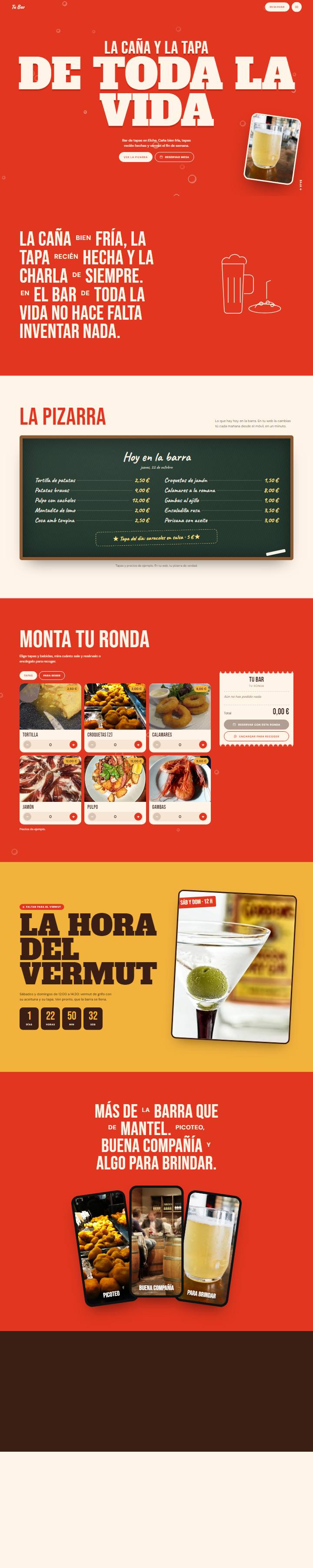 Web de muestra para una tapería